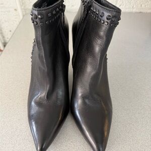 Ash Black Studded Ankle Booties